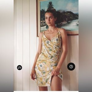 Wrap v-neck mini dress